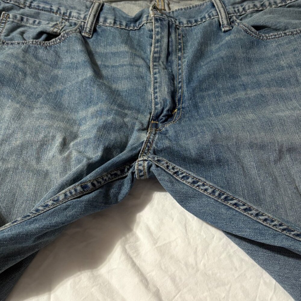 Levis 505 Regular Fit Mens Jeans W40 L32 Light Wash 100% Cotton Denim Straight L - Picture 5 of 11